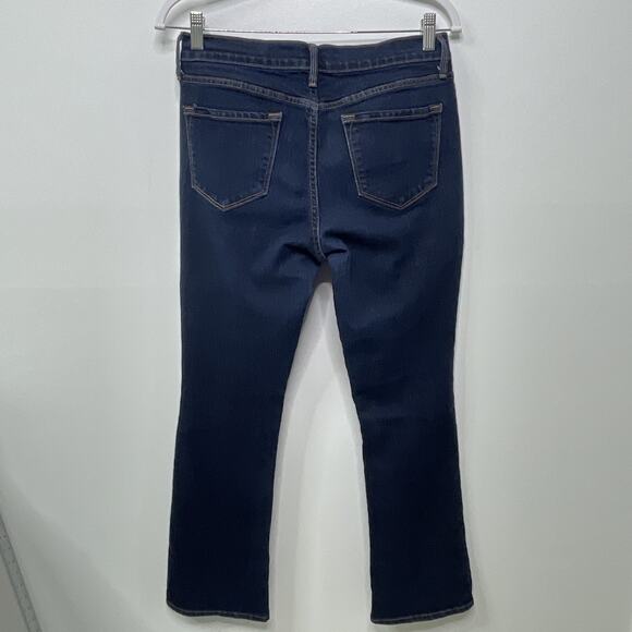 Old Navy Women Jean Mid Rise Curvy Denim Dark Blue 6 Short Pockets Stretch Basic - Picture 5 of 10